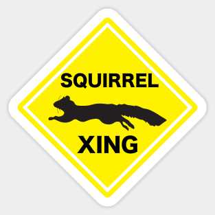 Squirrel crossing Sticker